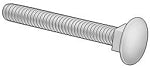 131-534 - 3/8"-16 x 1" Carriage Bolt