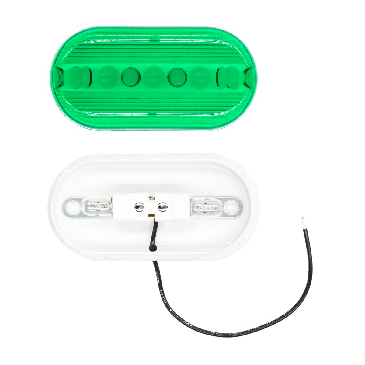 823-111G - 2" x 4" Green Oval Assembly